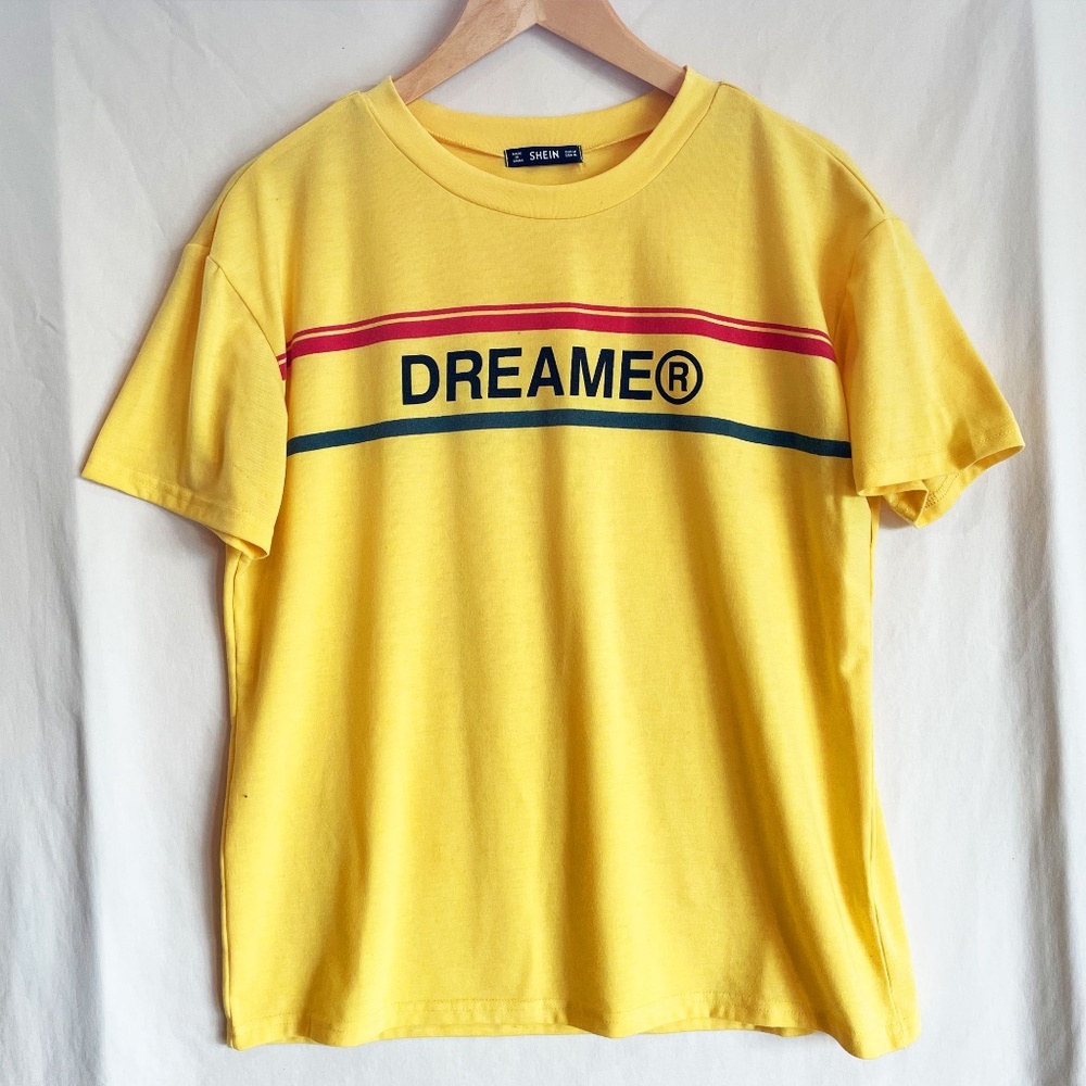 Soft Yellow Short Sleeve Dreamer Graphic Tee